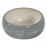 ZOLUX Miska ceramiczna dla gryzonia, przeciw rozsypywaniu 300 ml szary/beż