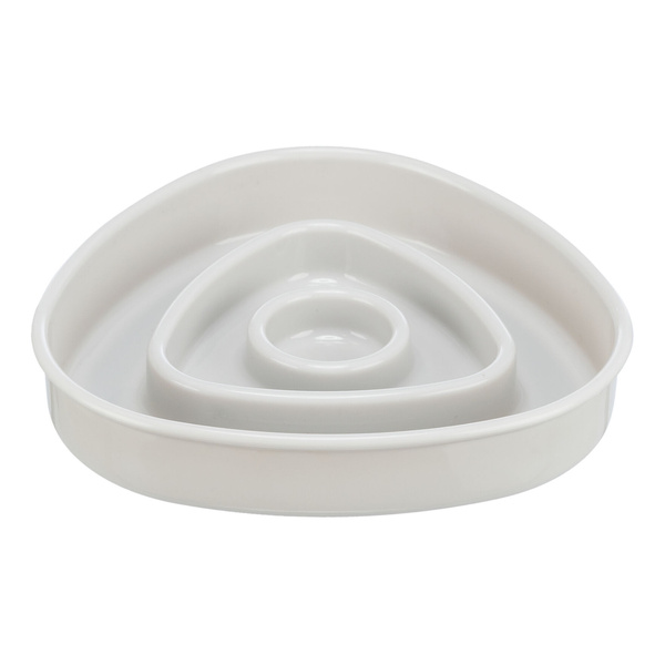 Trixie Slow Feeding, miska, dla kota, szara, plastik/TPR, 0,35 l/15×15 cm, spowalniająca jedzenie