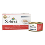 Schesir Karma mokra multipack dla psa kurczak z wołowiną w galarecie 4x85 g
