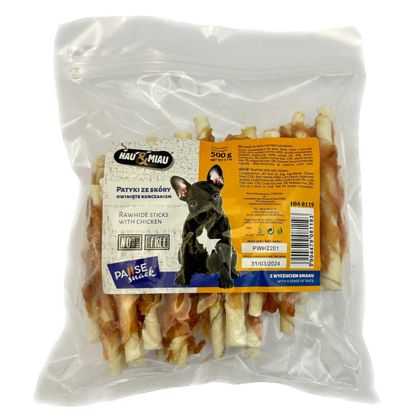 Hau Miau KURCZAK na pałeczce wołowej 500g