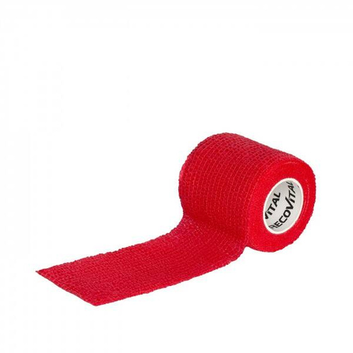 Bandaż kohezyjny samoprzylepny elastyczny czerwony 5cm x 4,5m