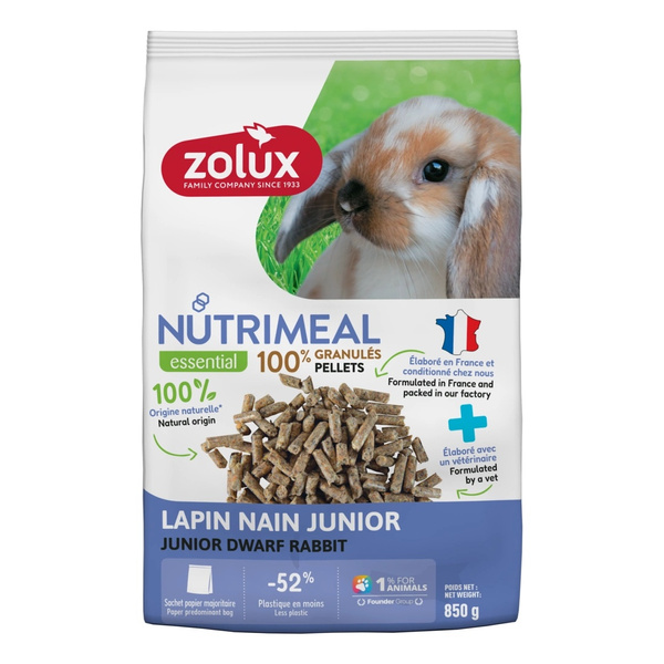 ZOLUX Karma granulat dla królika miniaturki junior NUTRIMEAL 4 850g