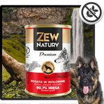 Mokra Karma dla Psa ZEW NATURY 800g Bogata w Wołowinę Dla Dorosłych Psów