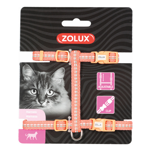 Zolux Szelki dla kota nylonowe regulowane TEMPO kol. pomarańczowy