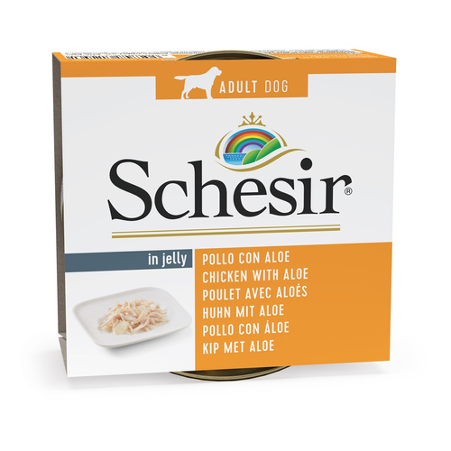 Schesir Karma mokra dla psa kurczak z aloesem w galarecie 150 g