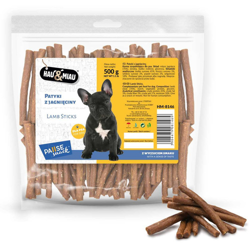 Hau Miau Kabanosy JAGNIĘCINA miękki przysmak 500g