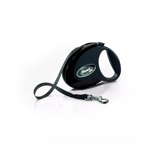 Flexi Smycz automatyczna dla psa Style S taśma 3 m kol. czarny