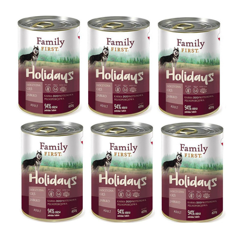 Family First Dziczyzna gęś jabłko adult  6 x 400g