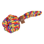 ZOLUX Zabawka dla psa szarpak piłka sznur RAINBOW 9,5cm