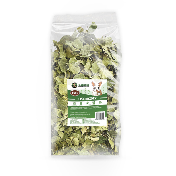 ProHerbs Liść brzozy 150g - oczyszczanie, odporność i zdrowa sierść!