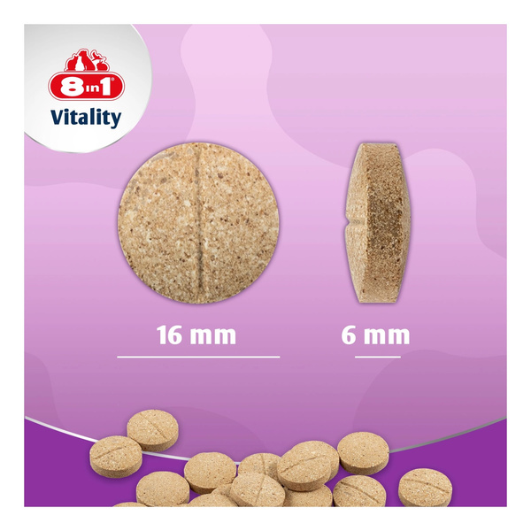 8in1 Vitality Multiwitaminy dla psów małych ras - 70tb