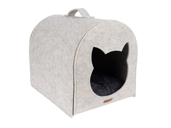 amiplay Domek dla kota Quick Press 2in1 Hygge Cat 33x42x36cm Beżowy