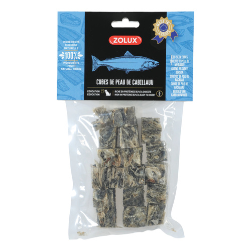 ZOLUX Przysmak naturalny dla psa Kostki ze skóry dorsza 70 g