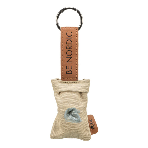 Trixie BE NORDIC, pojemnik na woreczki na odchody, 1 rolka/20 woreczków, imitacja płótna, piaskowy