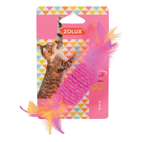 ZOLUX Zabawka dla kota cukierek z piórkami elastyczny 17,5 cm
