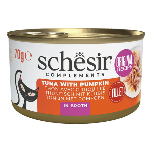 Schesir Complements karma mokra dla kotów tuńczyk z dynią w bulionie 70 g