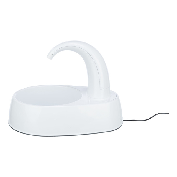 Trixie Curved Stream, poidło automatyczne, dla kota, białe, plastik, 2,5 l/25 × 24,5 × 35 cm