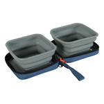 ZOLUX Składana miska 2w1 dla psa BIVOUAK 2x700 ml niebieska