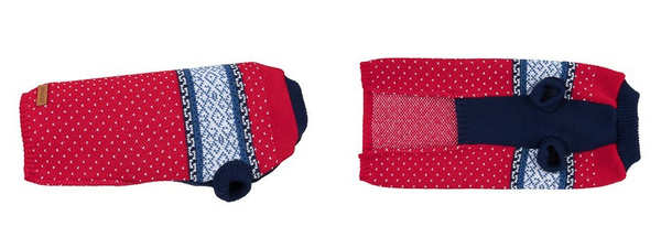 amiplay Sweterek dla psa Bergen 50cm Czerwony