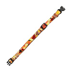 Barry King obroża dla psa, wzór jesień, taśma, 16mm/30-47cm brązowa