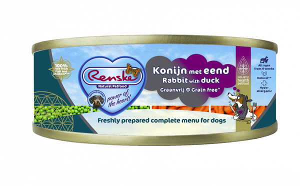 Renske Rabbit with duck - świeży królik z kaczką bez zbóż (95g)
