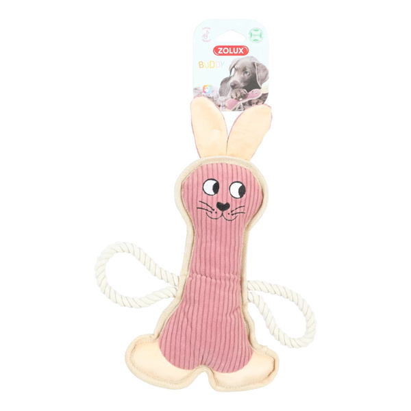 ZOLUX Zabawka dla psa wytrzymała Królik BUDDY różowy 33 cm