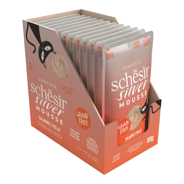 Schesir Silver karma mokra dla kota łosoś z dynią 80 g