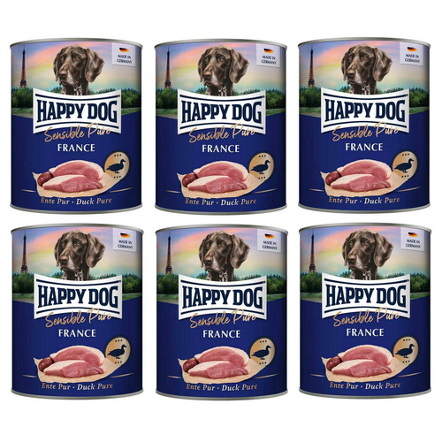 Happy Dog Sensible Pure Kaczka 100% France 6 x 800g