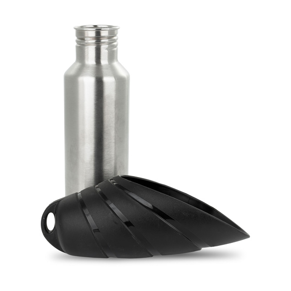 Barry King Butelka, dla psa_kota srebrna, stal nierdzewna, nakrętka fin, 750ml