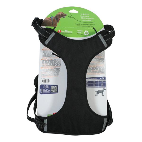 ZOLUX Zestaw szelki + smycz dla psa CLIP and GO XL czarny