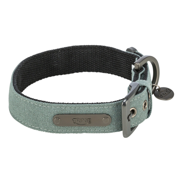 Trixie CityStyle, obroża, dla psa, bawełna, szałwiowa, XS-S: 25-32 cm/25 mm, szeroka