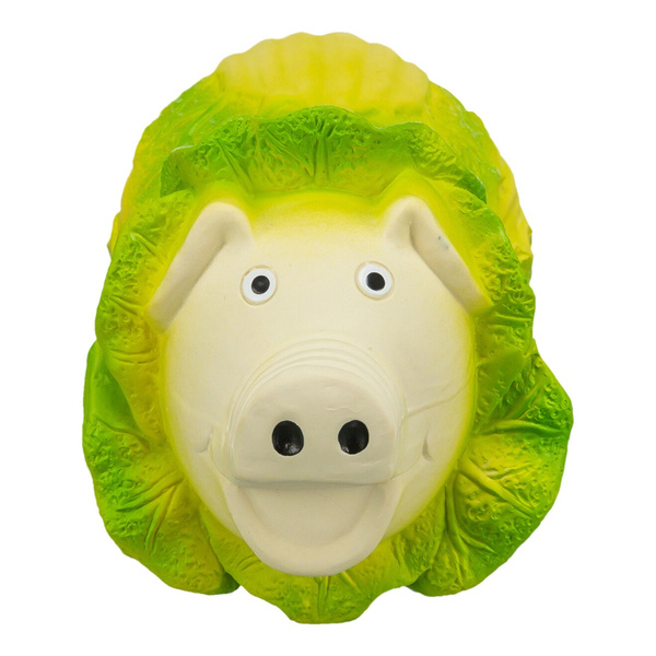 Trixie Świnka kapusta, zabawka, dla psa, jasnozielona, latex, 23 cm, z dźwiękiem
