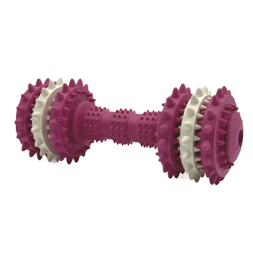 Mr. Pretzel Zabawka hantel gumowy twardy dla psa 18cm