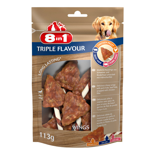 8in1 Przysmak dla psa skrzydełka Triple Flavour Wings 6 szt.