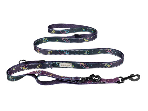 amiplay Smycz regulowana 8in1 BeSpace S 200-400x1,5cm Neon