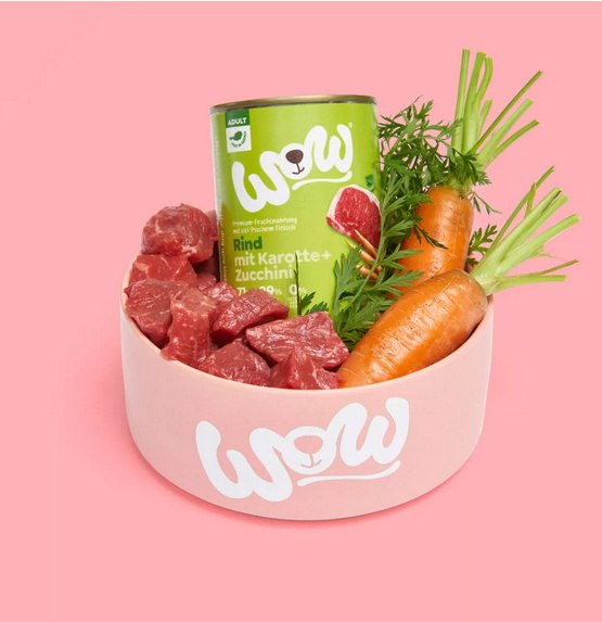 WOW Rind - wołowina z marchewką i cukinią 400g