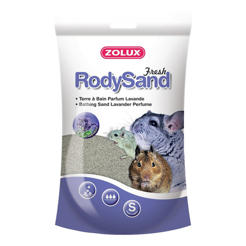 ZOLUX Piasek do kąpieli dla szynszyli, koszatniczki RodySand 2l lawenda