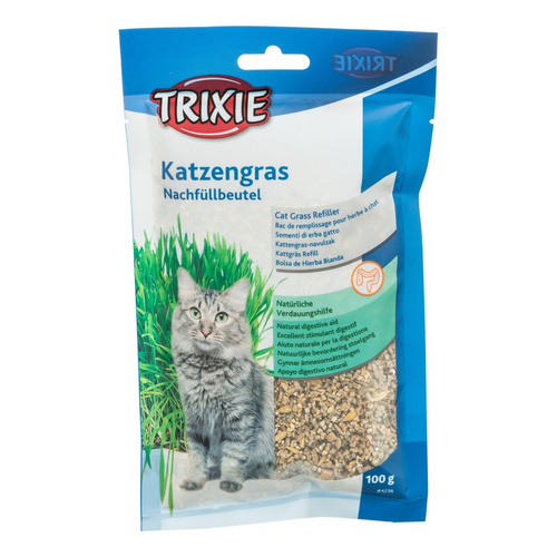 Trixie Kocia TRAWA dla kota W WORECZKU Trawka 100g