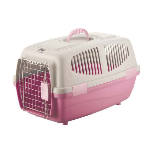 Barry King Transporter dla psa 55x35x32,5 szaro/różowy