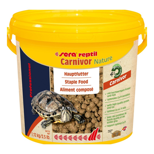 Sera Reptil Professional Carnivor Nature 3.800 ml granulat - gady pokarm podstawowy