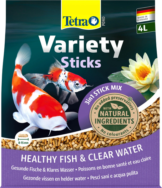 TETRA Pond Variety Sticks 4 L Pokarm dla ryb stawowych w oczku wodnym