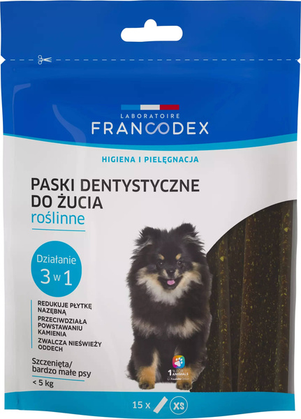 Francodex Paski do gryzienia XS na brzydki zapach z pyska 114g/ 15szt