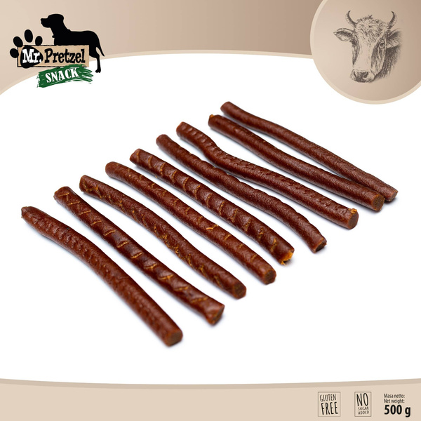 Mr. Pretzel Przysmaki dla psa Paluszki wołowe 500g