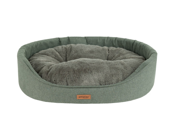 amiplay Legowisko owalne Como M 52x44x14cm Zielony