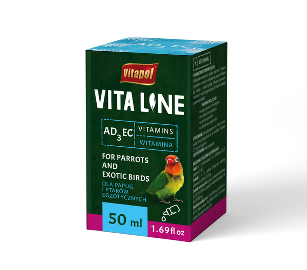 Vitapol Vitaline AD3EC dla ptaków egzotycznych 50ml