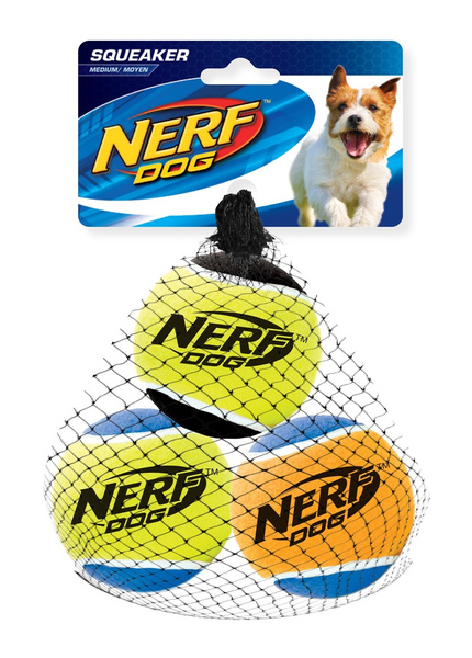 Zestaw piszczących piłek tenisowych NERF , M, 6,5 cm, 3SZT/OPAK