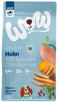 WOW MINI Huhn - kurczak ze szpinakiem i żurawiną dla dorosłych psów małych ras (1kg)