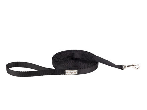 amiplay Smycz treningowa Samba S 10m Czarny