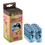 STARCHBAG Kompostowalne BIOworki na odchody 8 rolek x 15szt, kol. błękit