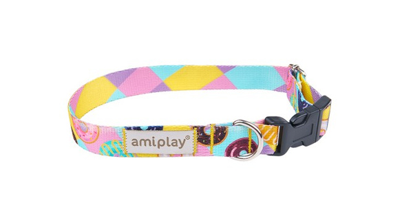 amiplay Obroża regulowana BeHappy dla Psa M Donut